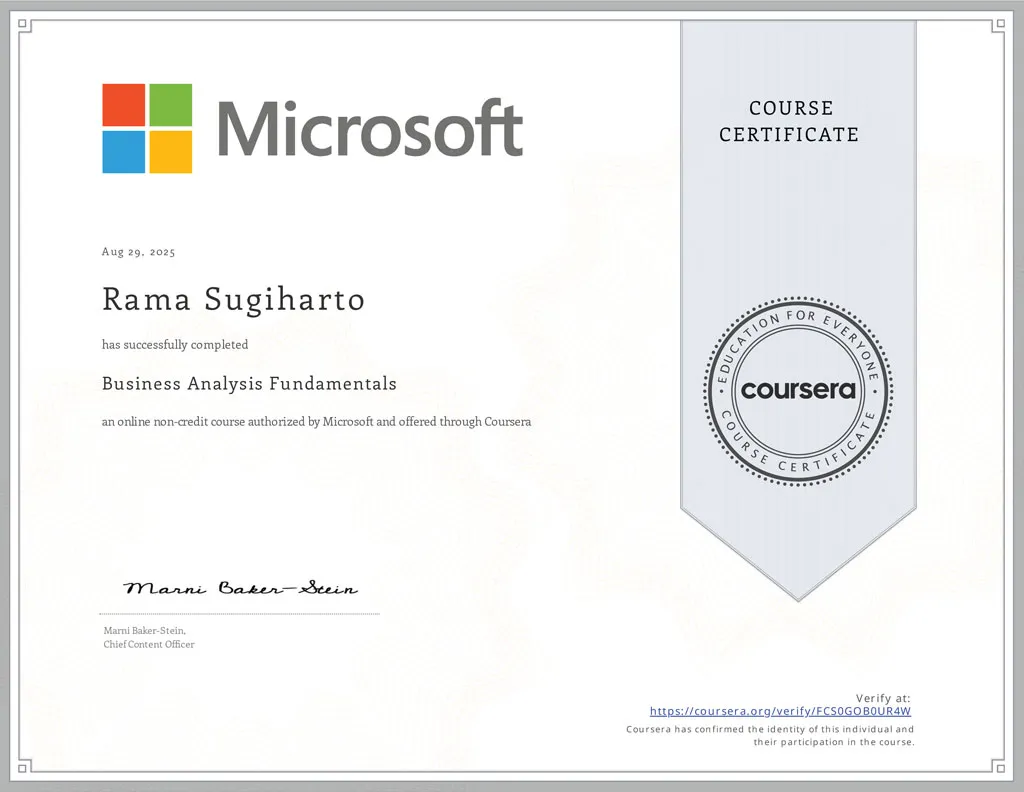 Business Analysis Fundamentals - Microsoft