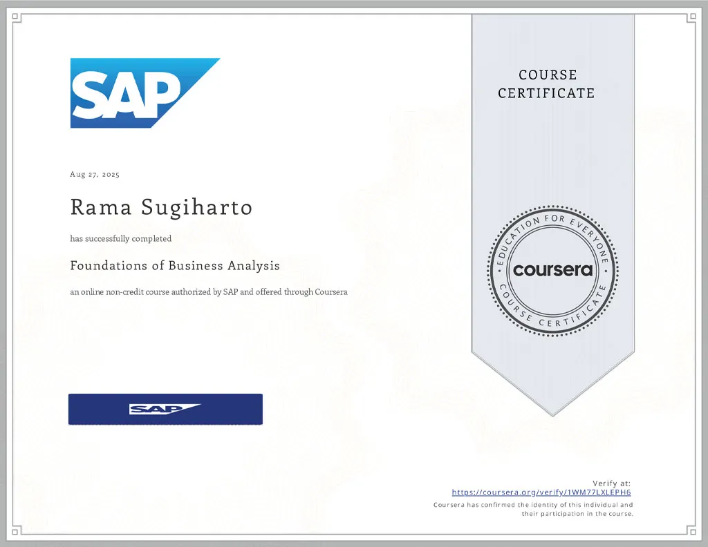 Foundations of Business Analysis - SAP