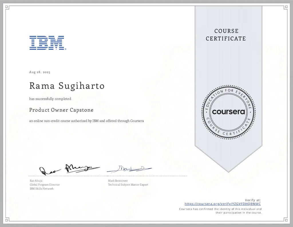 Product Owner Capstone - IBM