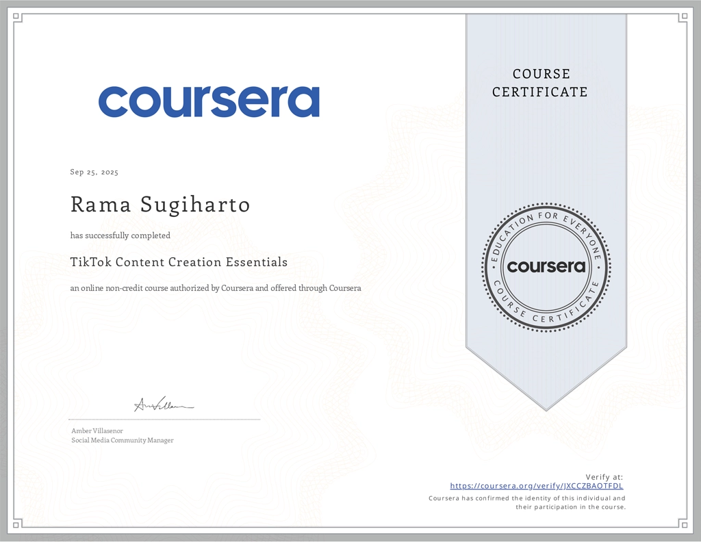 TikTok Content Creation Essentials - Coursera